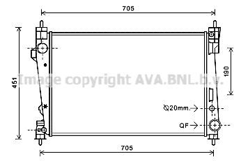 AVA QUALITY COOLING Радиатор, охлаждение двигателя AL2123